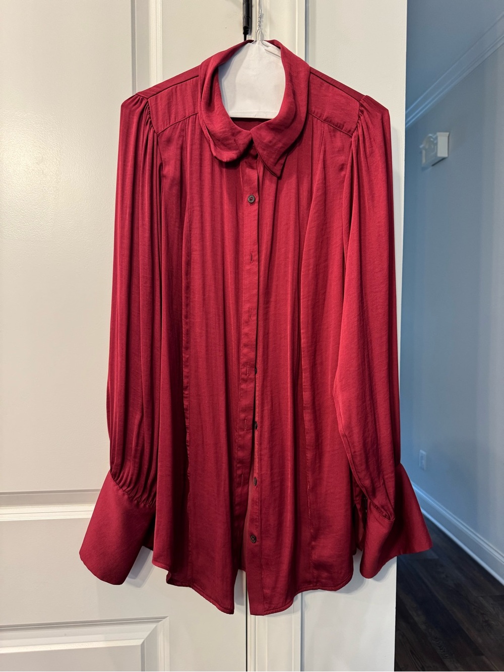 Free People Button Front Tunic Blouse